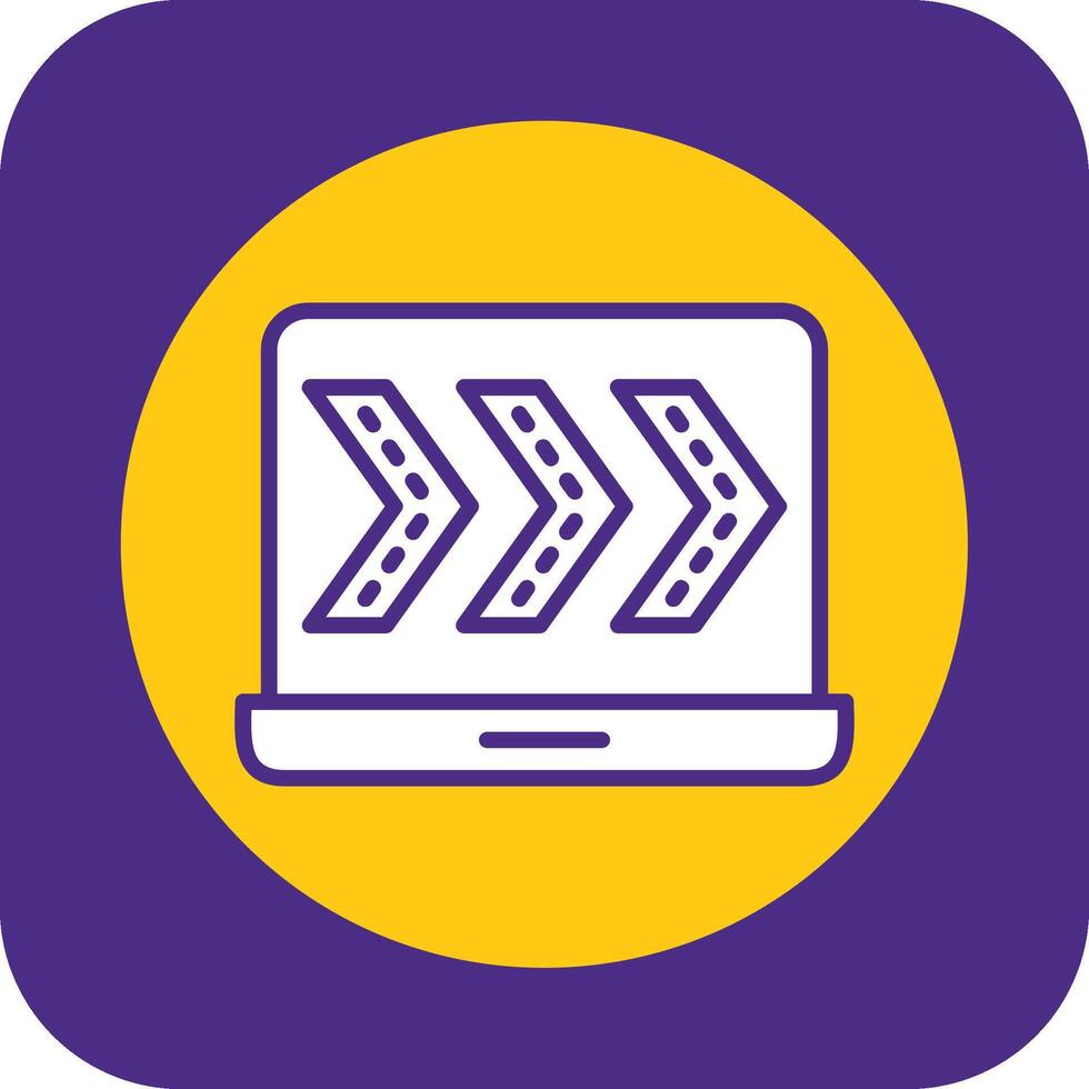Breadcrumbs Filled Curve Icon vector