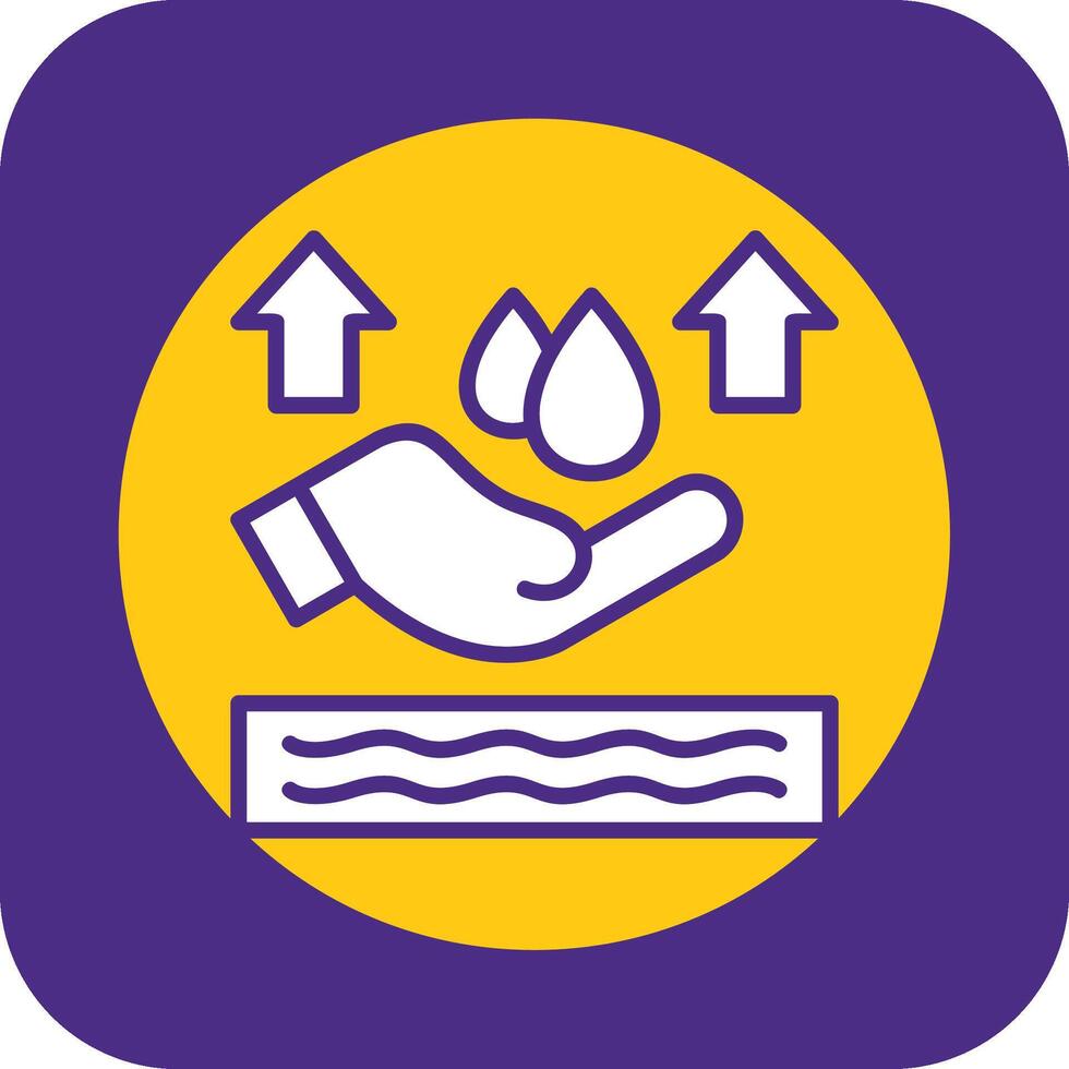 Save Water Filled Curve Icon vector