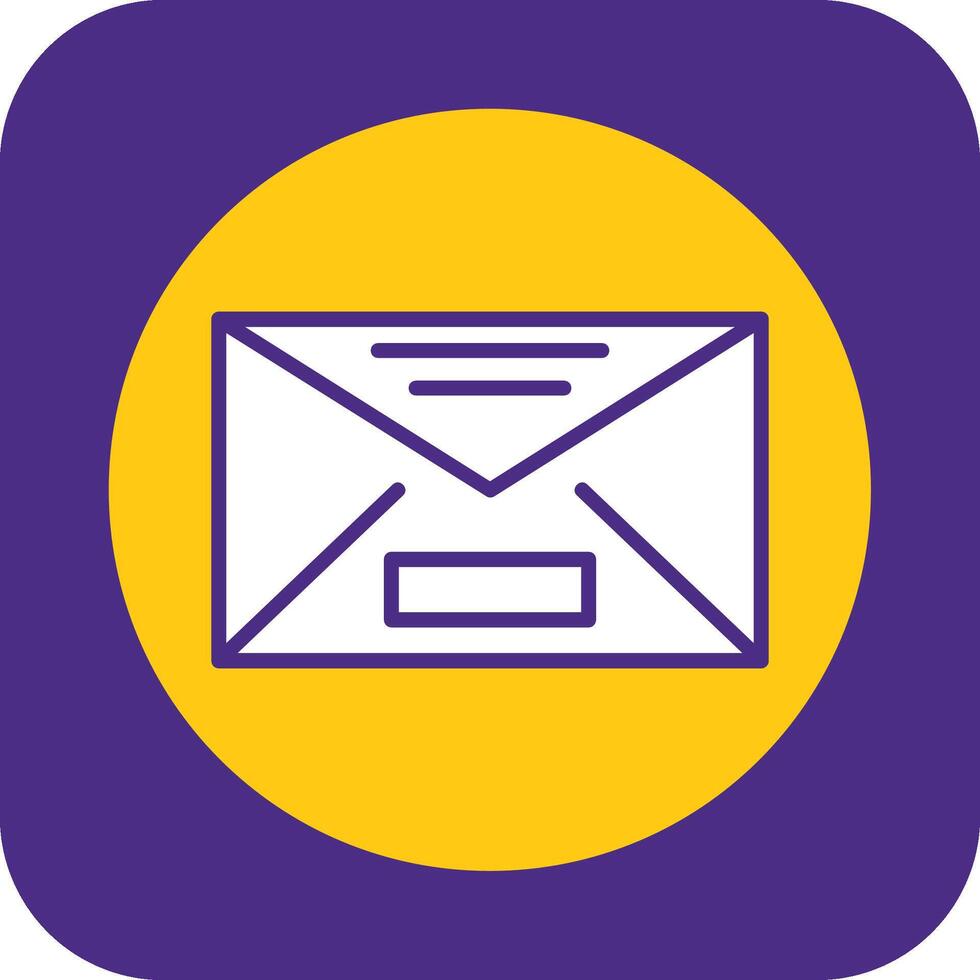 Mail Filled Curve Icon vector