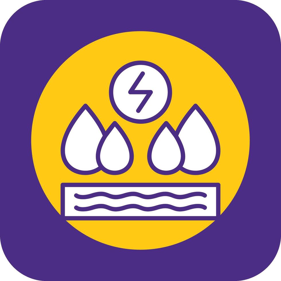 Hydroelectricity Filled Curve Icon vector