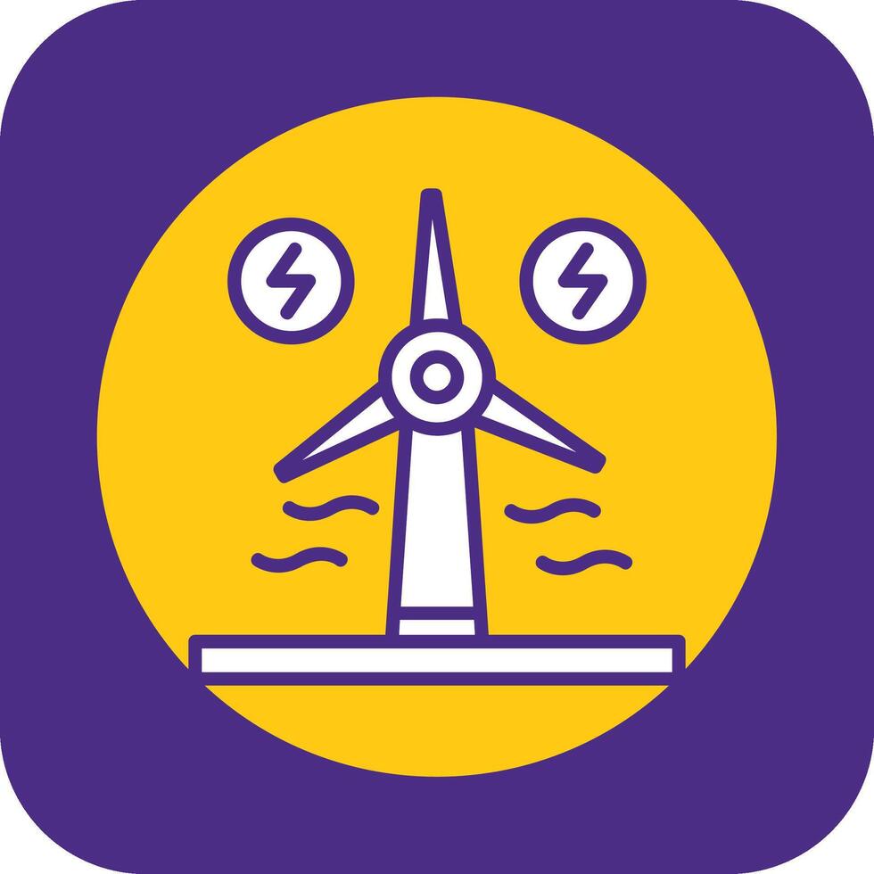 Renewable Energy Filled Curve Icon vector