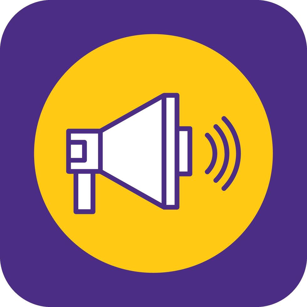 Megaphone Filled Curve Icon vector