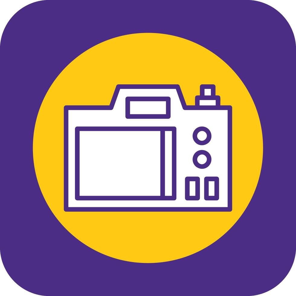 Back Camera Filled Curve Icon vector