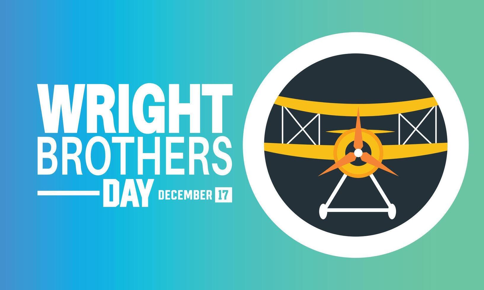 illustration on the theme of Wright Brothers day observed each year on December 17th. vector