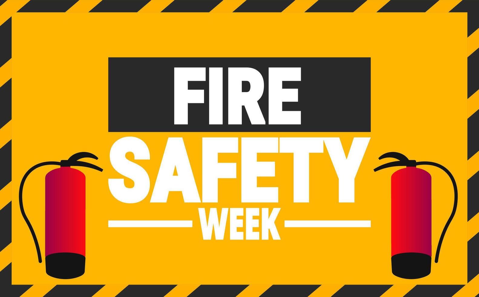Fire Safety week illustration Template. Holiday concept. suitable for placard, background,Greeting Card, Poster design template with text inscription, standard Social Media Post. vector
