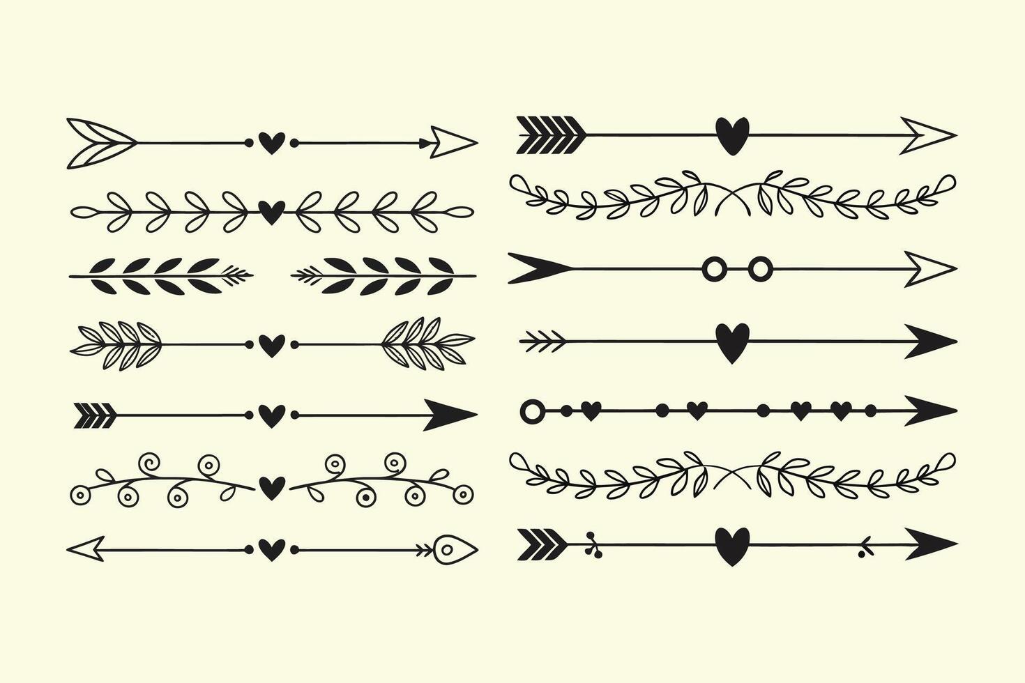 Delicate Hand Drawn Border Art vector