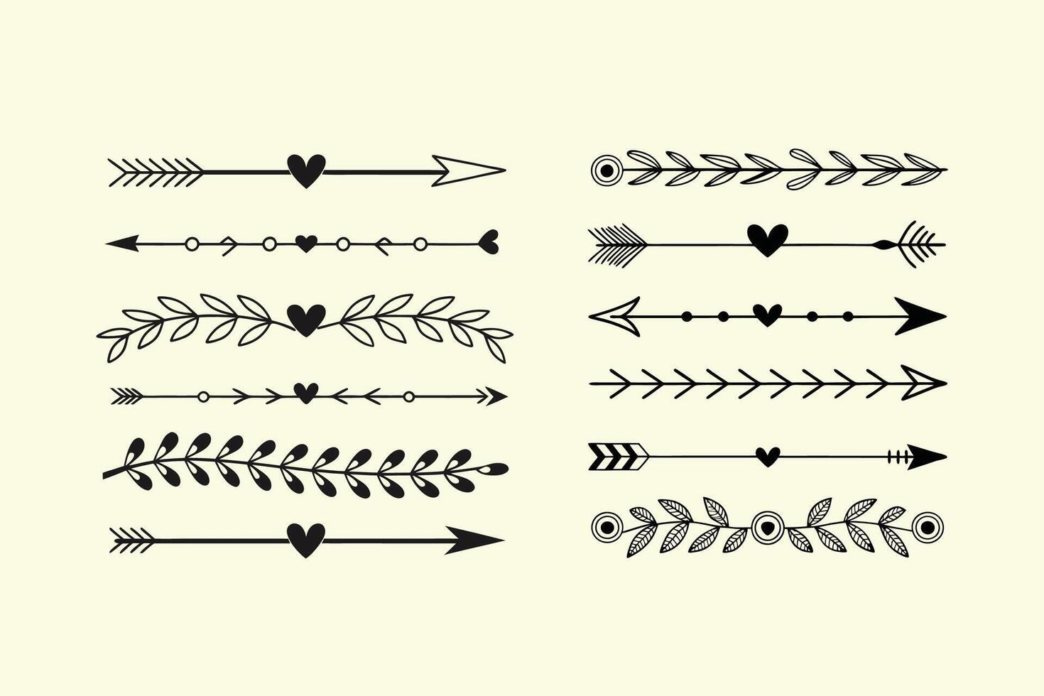 Minimalist Line Art Dividers vector