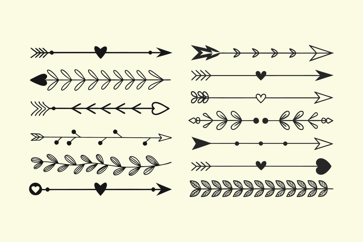 Rustic Divider Elements vector