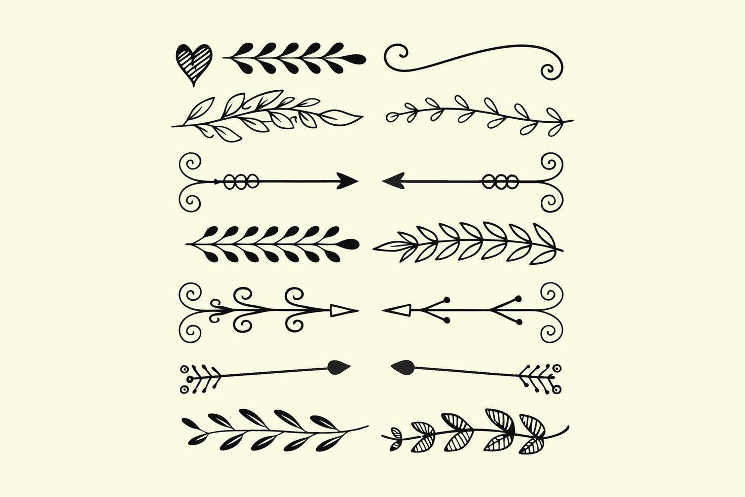Nature Themed Divider Pack vector