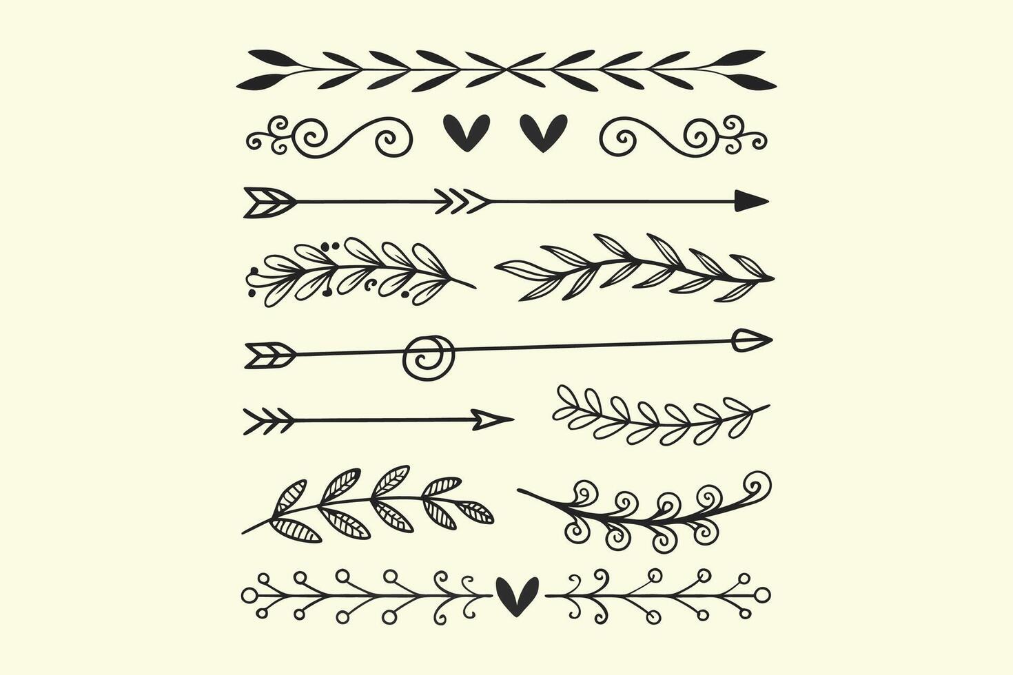 Minimalist Ornamental Arrows vector