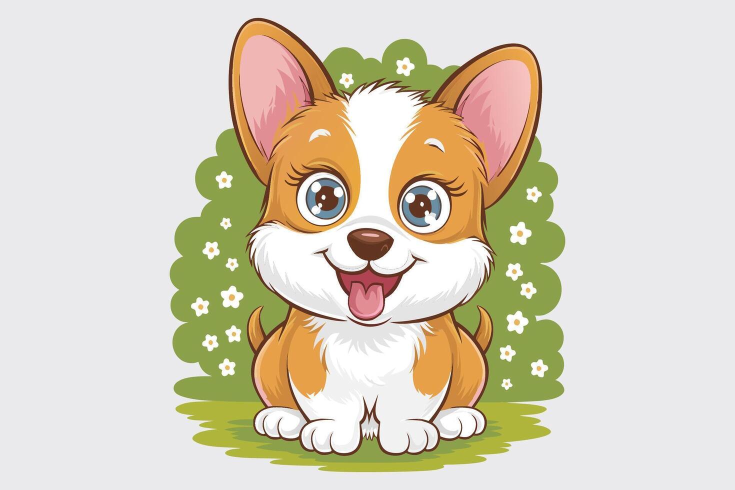 Corgi Pup Perfection vector