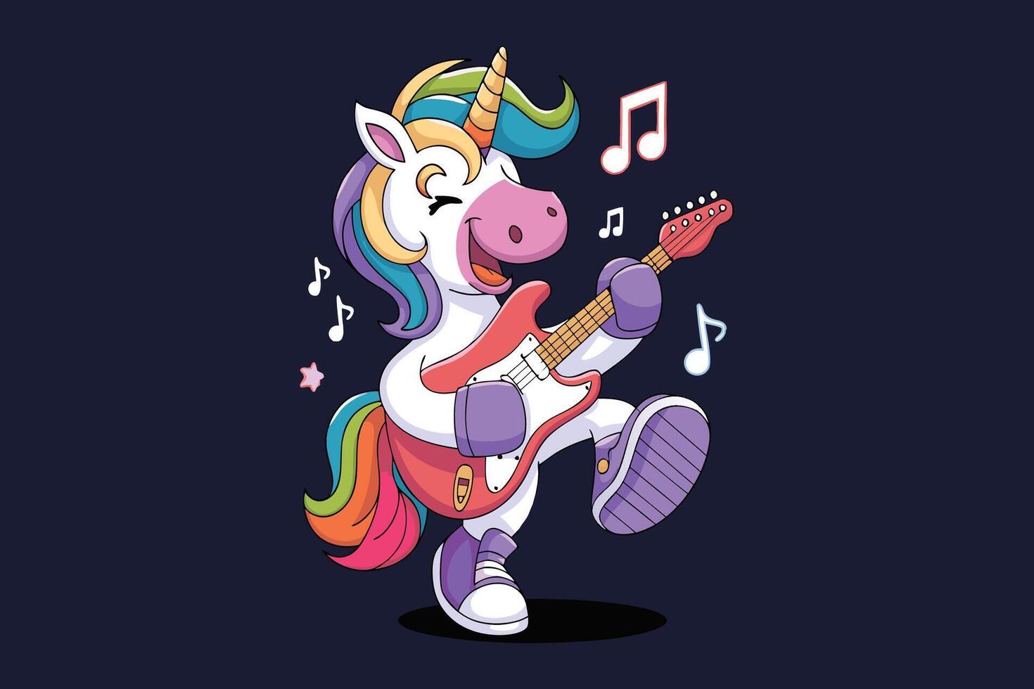 Unicorn Rockstar Jam vector