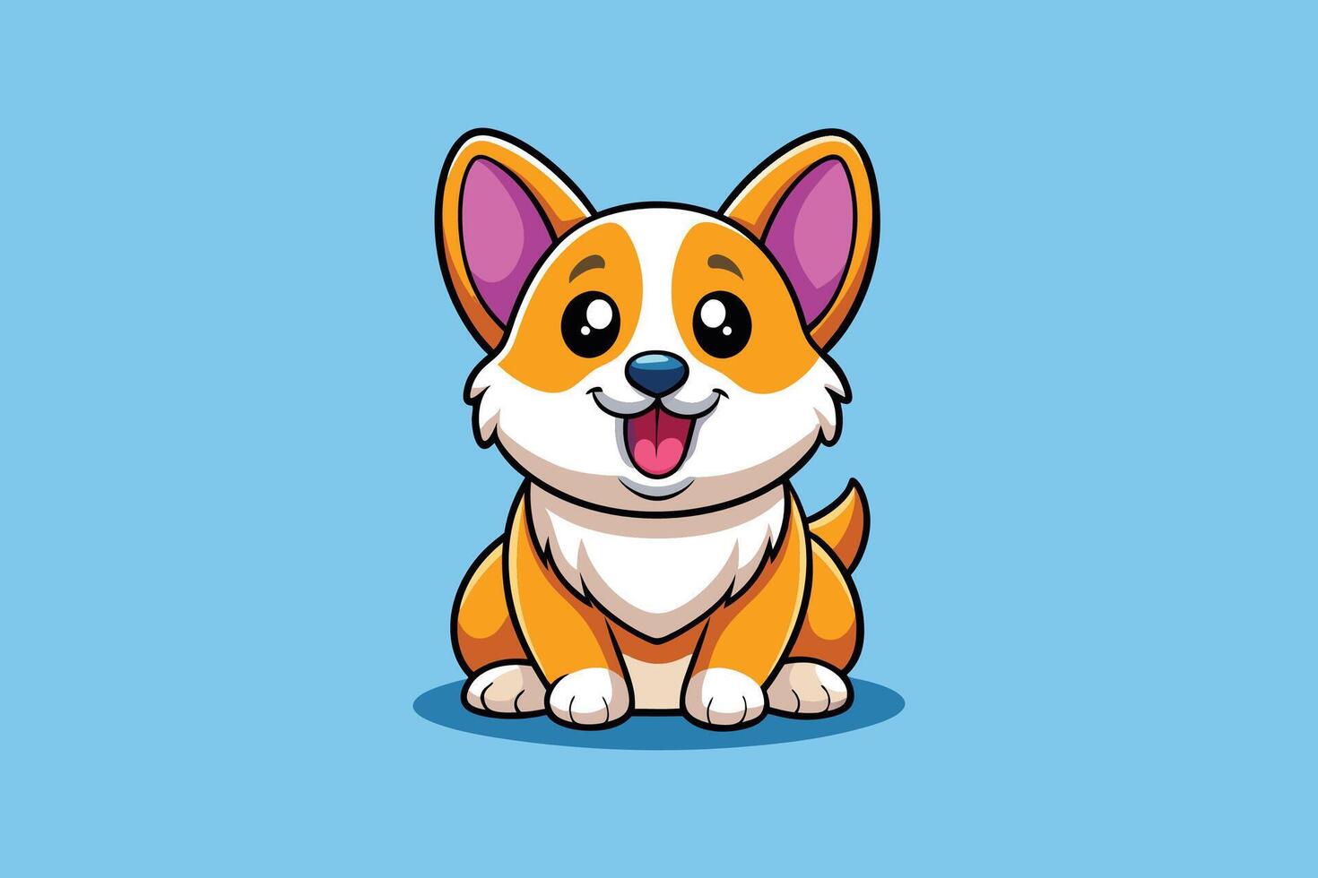 Sweet Corgi Smiles vector