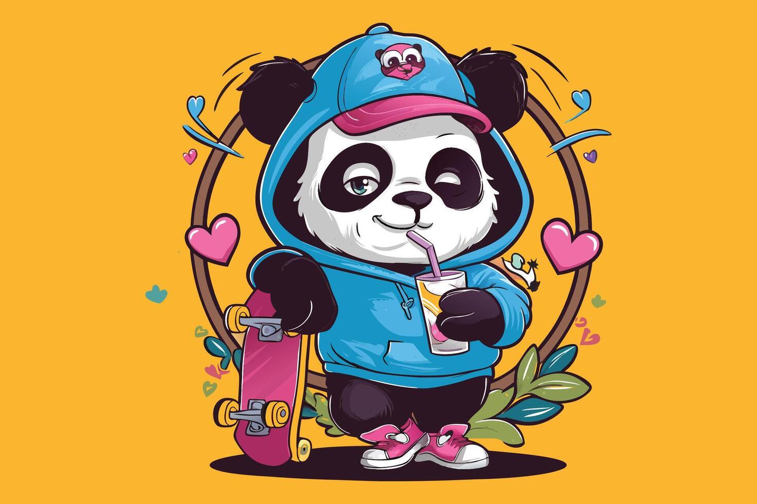 Panda's Urban Adventure vector