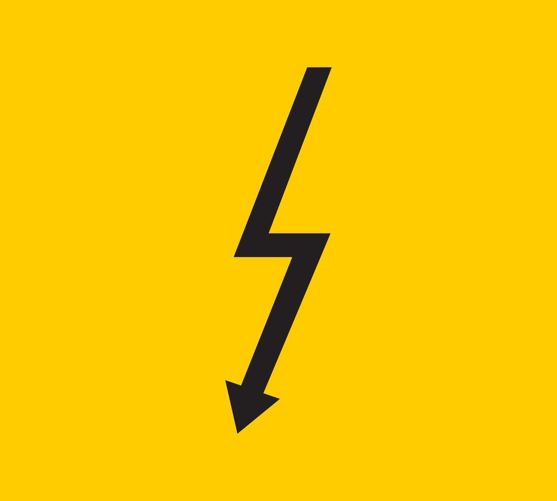 Power energy emblem. Electricity flash symbol. Charge or danger icon vector