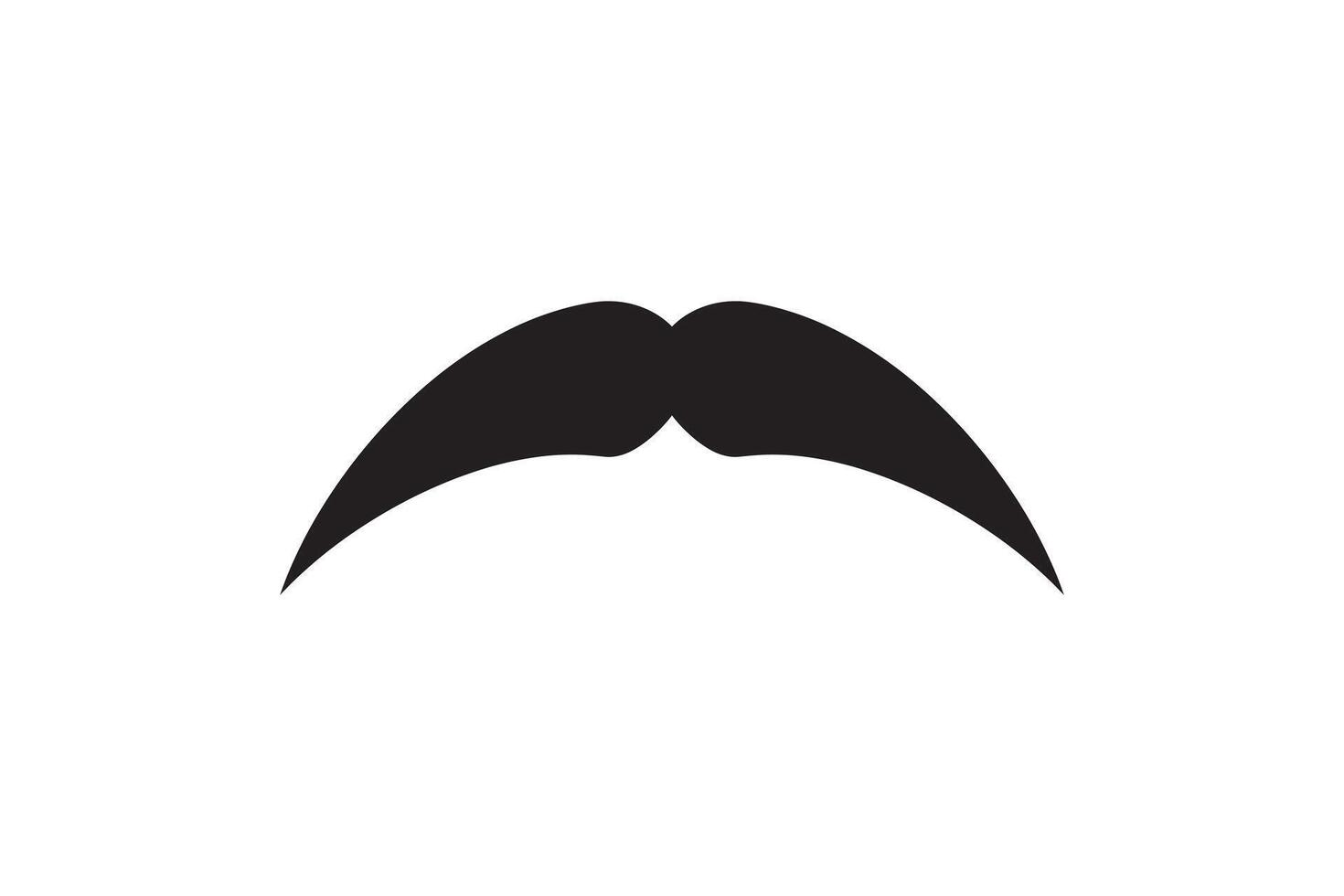 Moustache icon. Black retro style mustache. Shave barber vintage man face vector