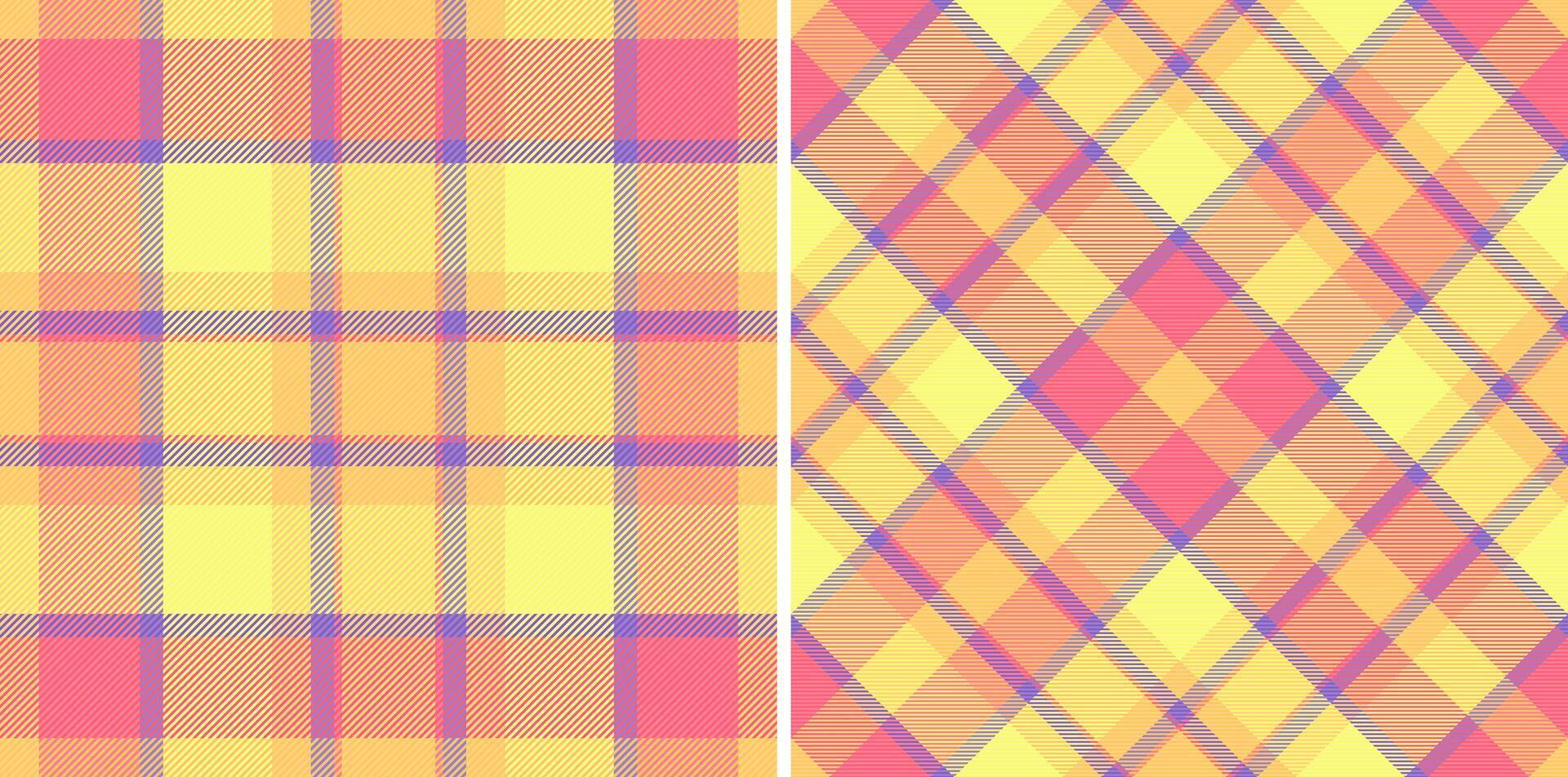 Plaid check of fabric background tartan with a texture seamless pattern textile. vector