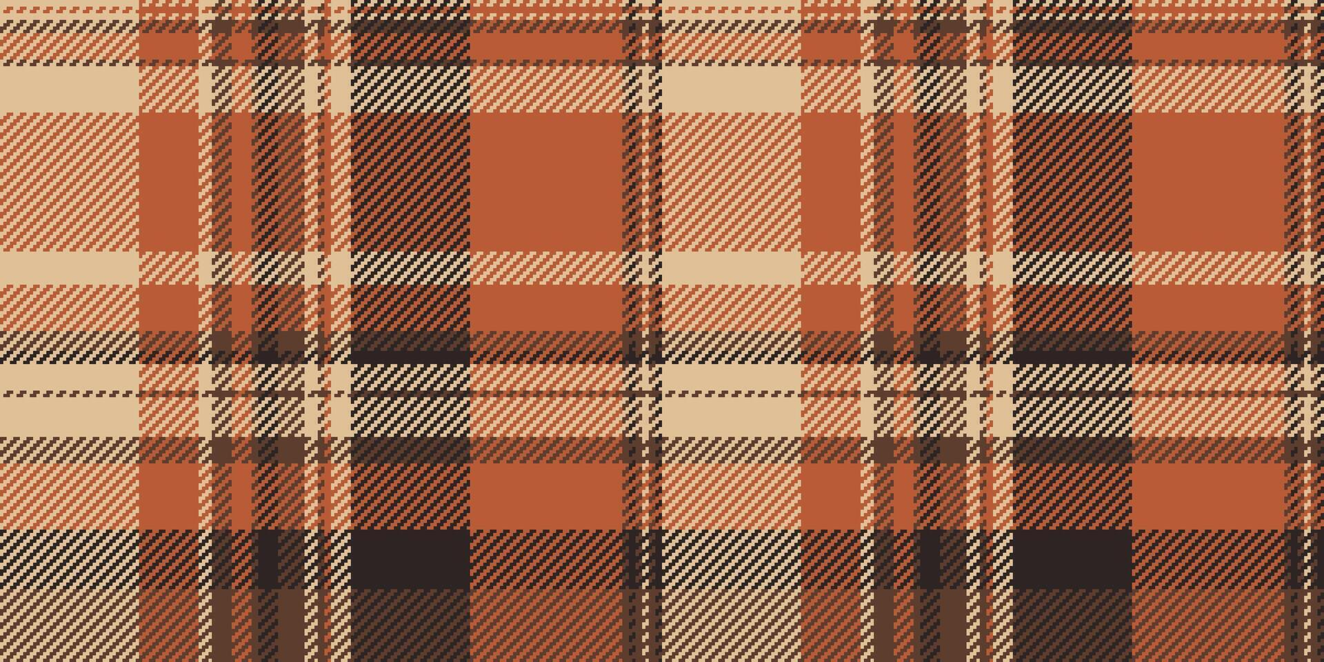 Pyjamas background textile check, messy texture seamless plaid. Girly pattern tartan fabric in orange and dark colors. vector