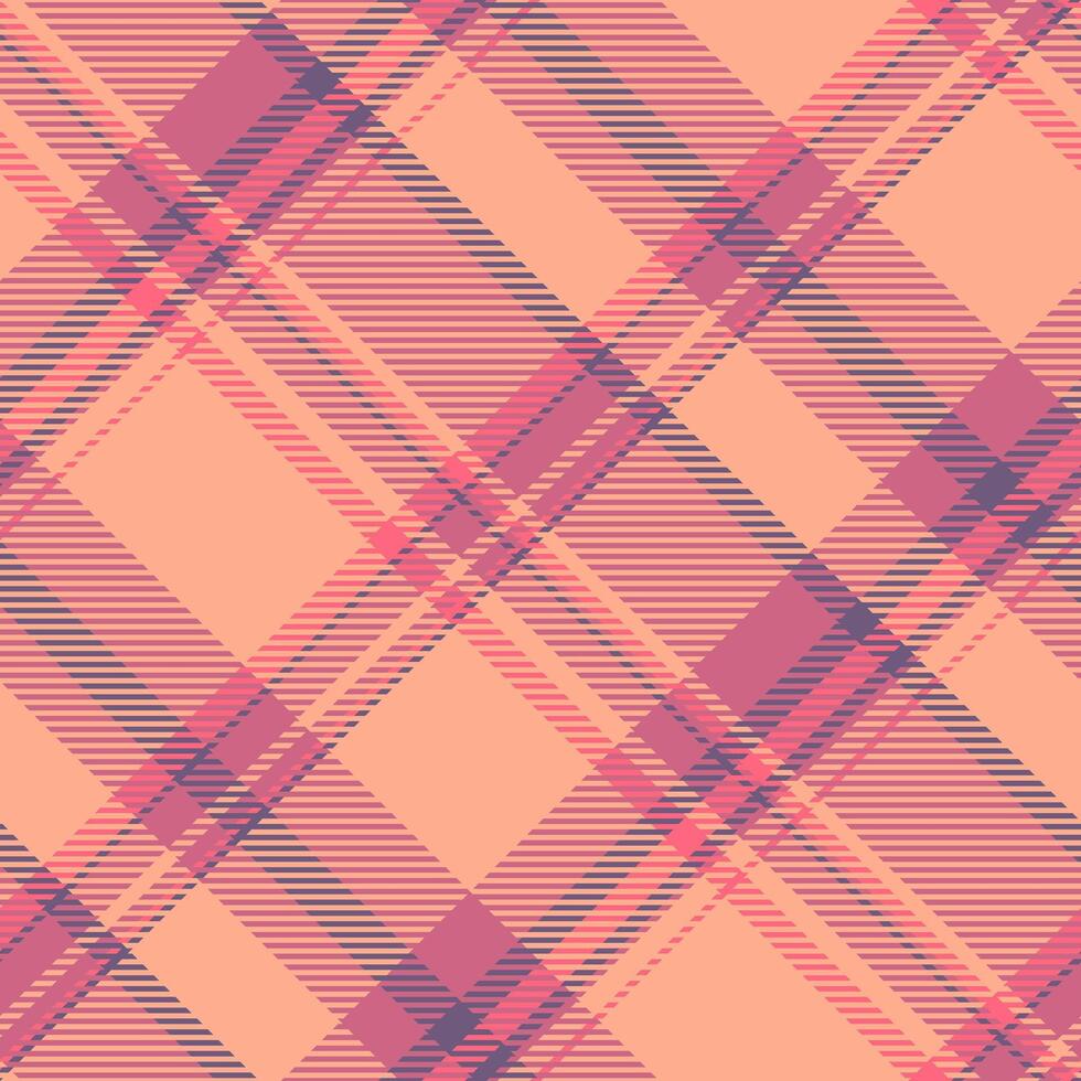 Teenage background pattern check, new year tartan fabric. Teen texture plaid textile seamless in red and orange colors. vector