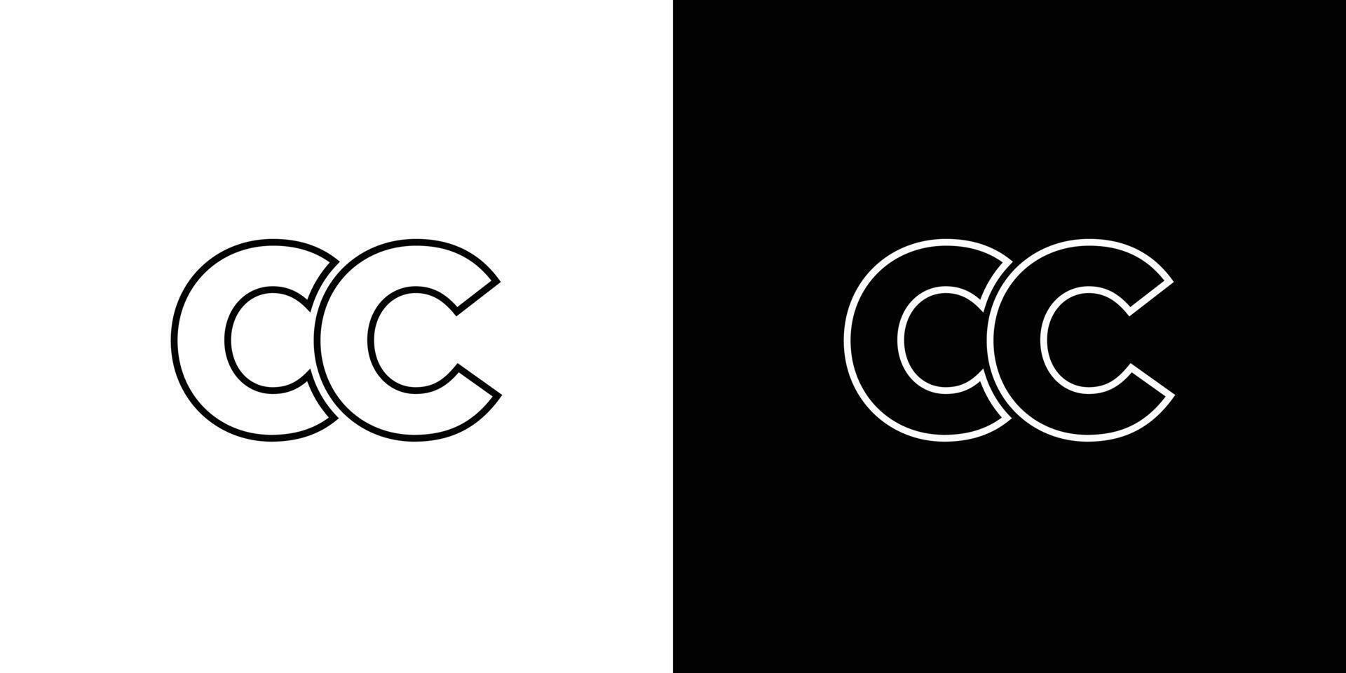 Letter C and C, CC logo design template. Minimal monogram initial based logotype. vector