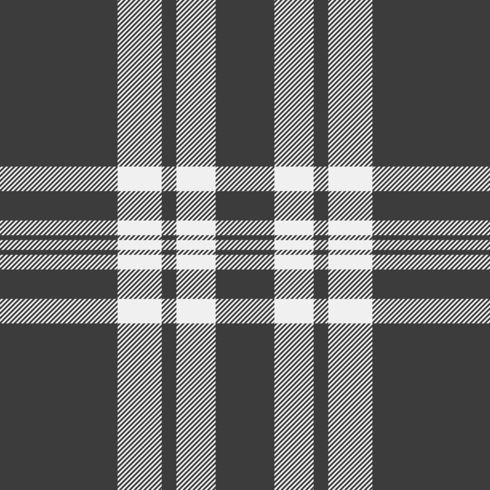 Dimensional background seamless tartan, flowing check texture plaid. Mother fabric pattern textile in grey and white colors. vector