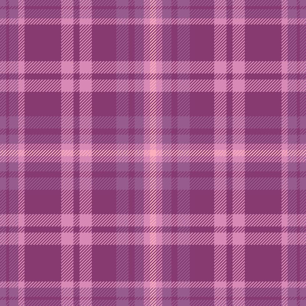 Linen tartan plaid, aesthetic textile fabric pattern. Dining check seamless texture background in pink and red colors. vector