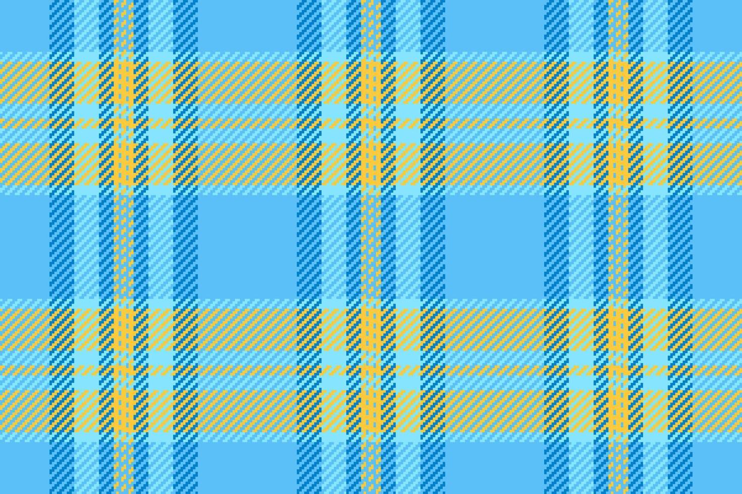 Fibre background tartan texture, suit fabric seamless check. Art pattern plaid textile in cyan and amber colors. vector
