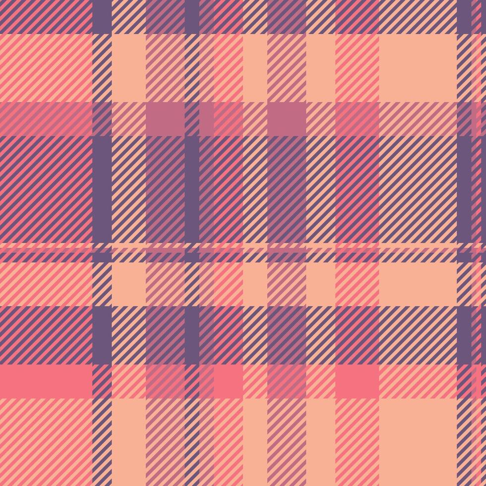 Cultural texture pattern tartan, home textile background. Countryside fabric seamless plaid check in red and orange colors. vector
