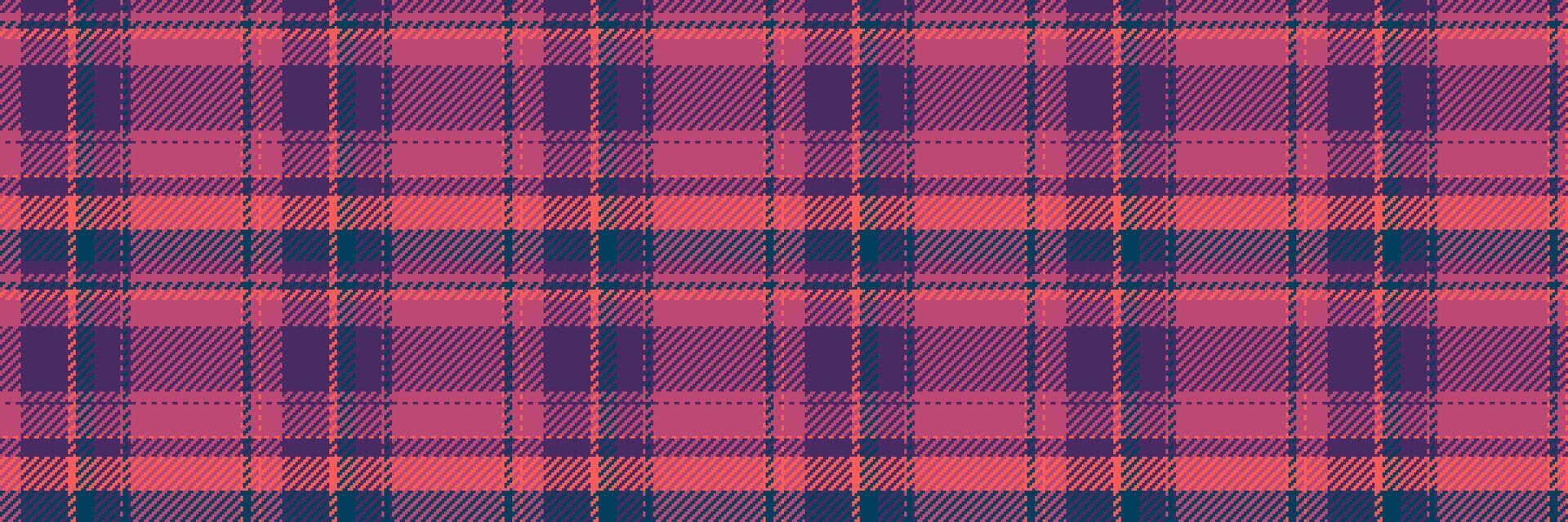 Herringbone textile fabric pattern, usa background seamless tartan. Bag plaid check texture in pink and violet colors. vector
