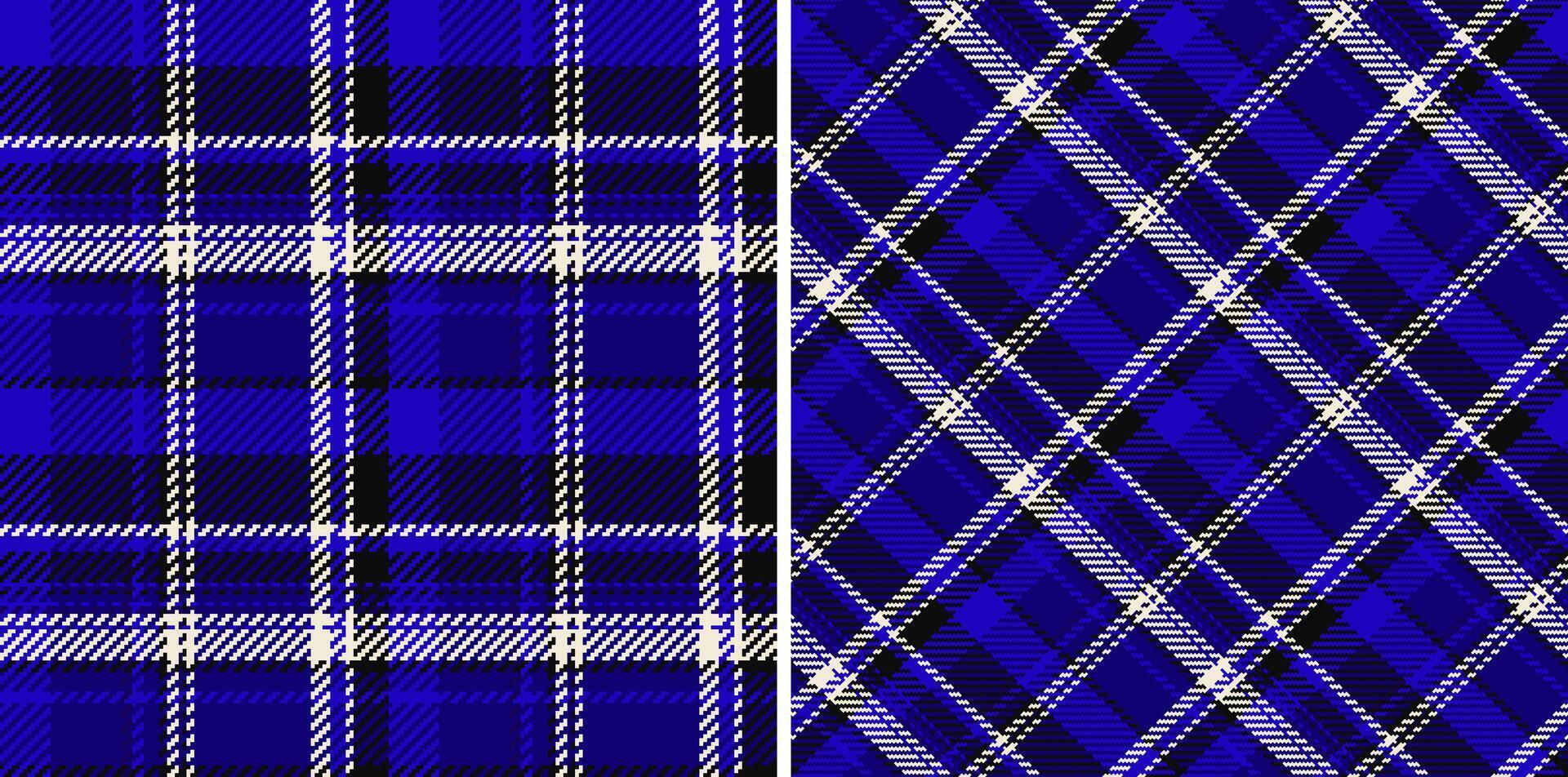 Textile fabric seamless of background check with a plaid texture tartan pattern. Set in fashionable colors. Casual menswear fashion for daily style. vector