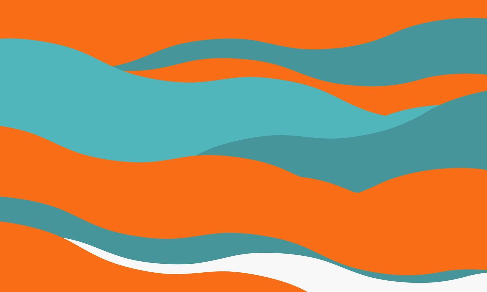Minimalist abstract background with wavy, rippled stripes and sparse curves. Flowing, textured lines in trendy colors create a graphic look, perfect for posters, prints, or a modern, minimal design. vector