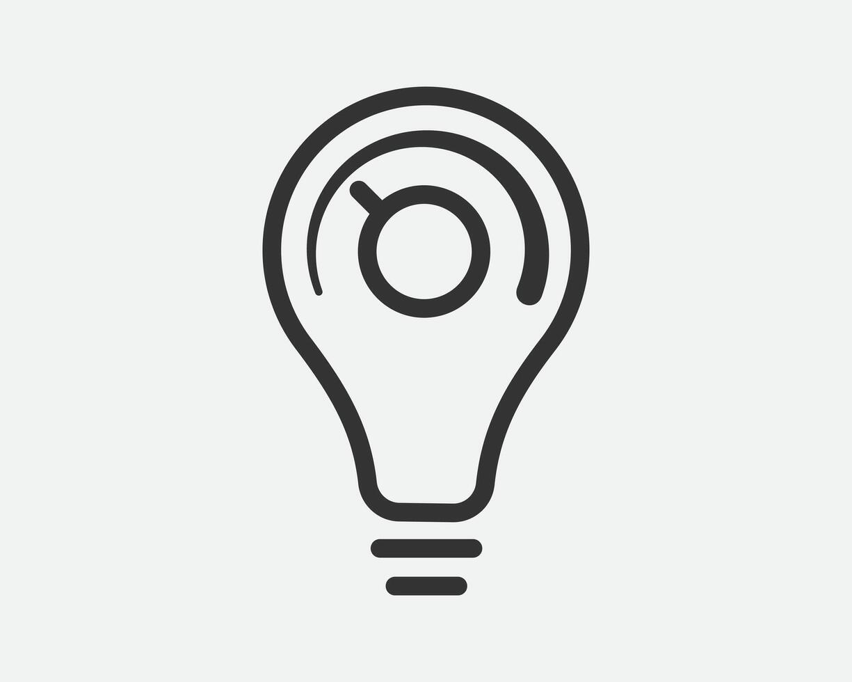 Light dimmer icon line trendy design. Electricity lamp saving energy sign. Black and white flat style. vector