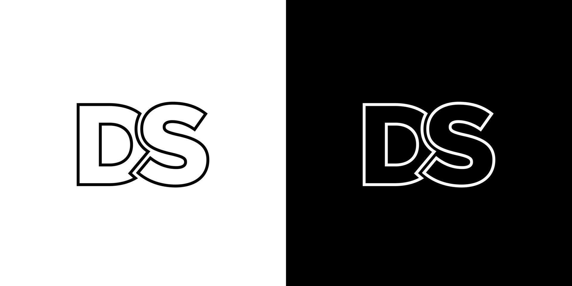 Letter D and S, DS logo design template. Minimal monogram initial based logotype. vector