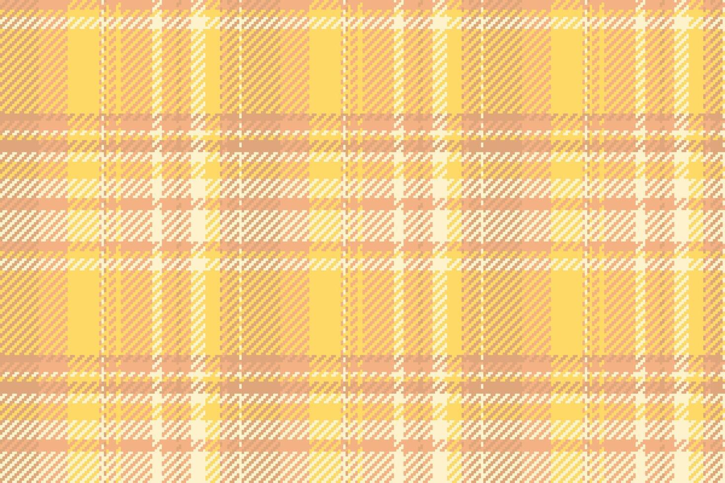 Floor seamless fabric background, merry tartan texture. Fibre check textile plaid pattern in orange and yellow colors. vector