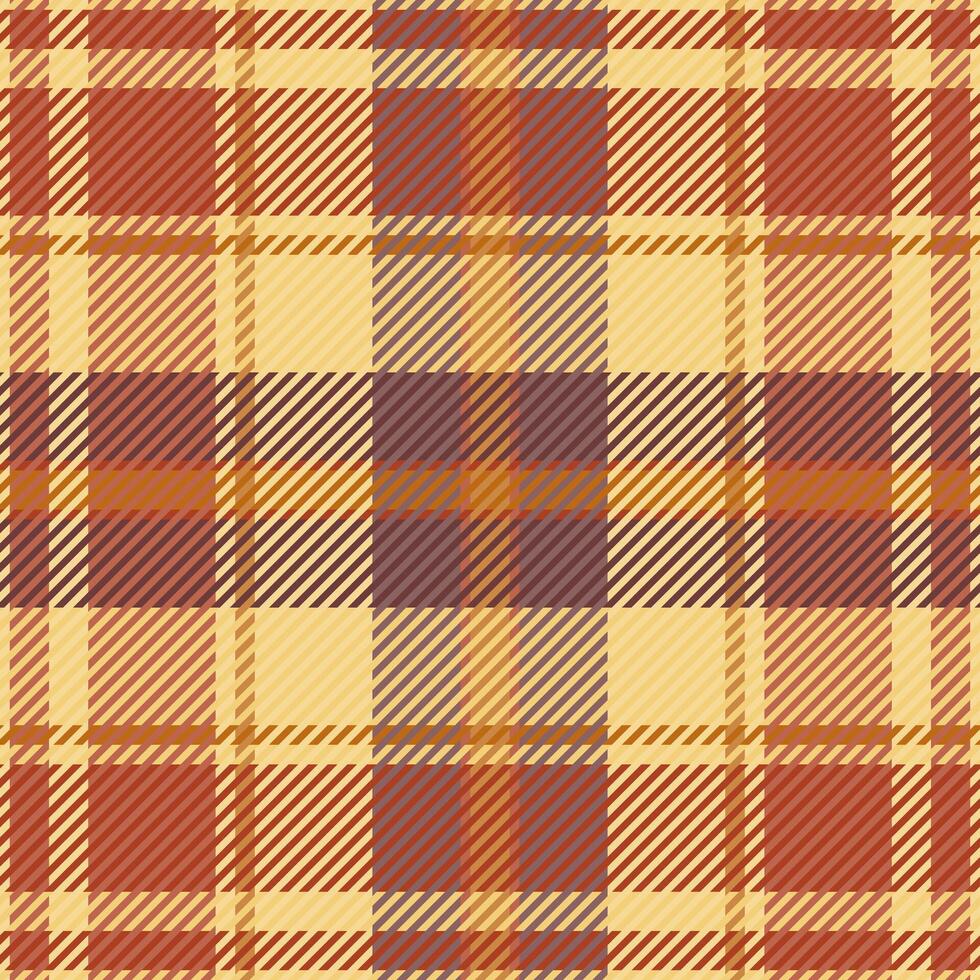 Industry fabric texture seamless, vertical pattern plaid. Turkish textile check background tartan in red and amber colors. vector