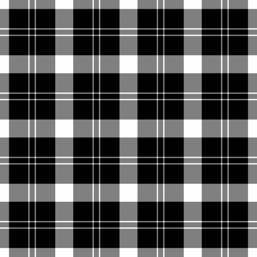 Birthday card plaid texture seamless, bedroom background pattern. Wide tartan check fabric textile in gray and black colors. vector