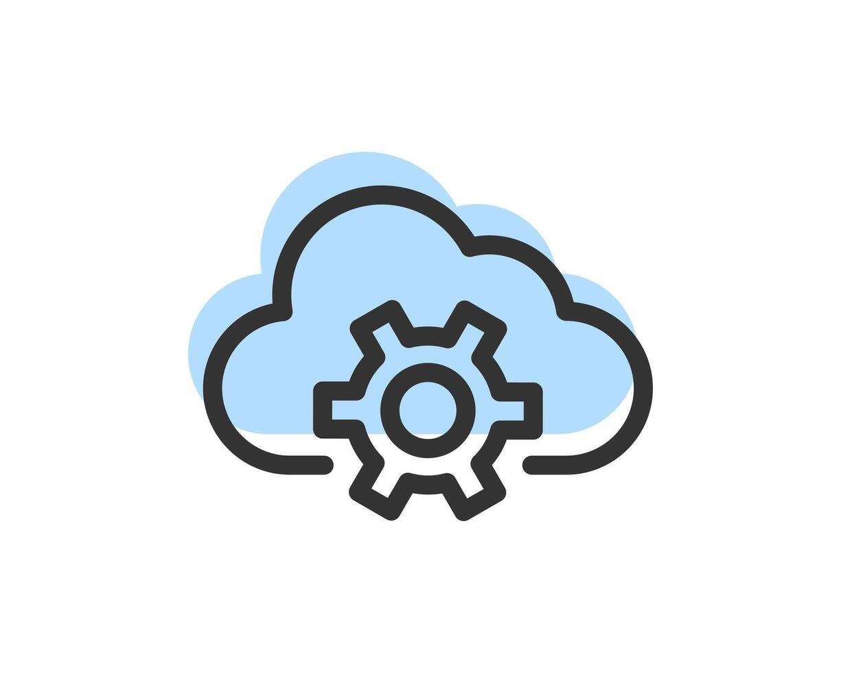 Cloud Storage And Data Transfer Icon. Computing Service And Network Related Line Icons. Database And Server, Cyber Security, Digital Transformation. vector