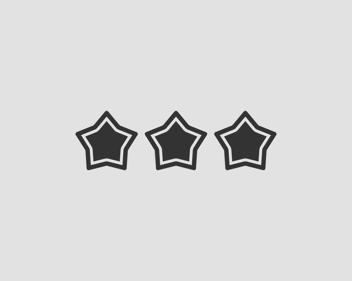 Star icon silhouette isolated on white background. vector