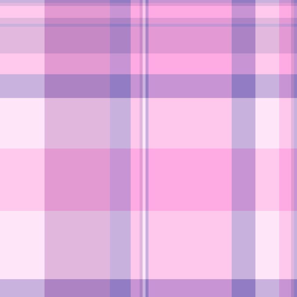 Gentleman check fabric texture, vintage pattern tartan seamless. Drapery plaid textile background in light and pink colors. vector