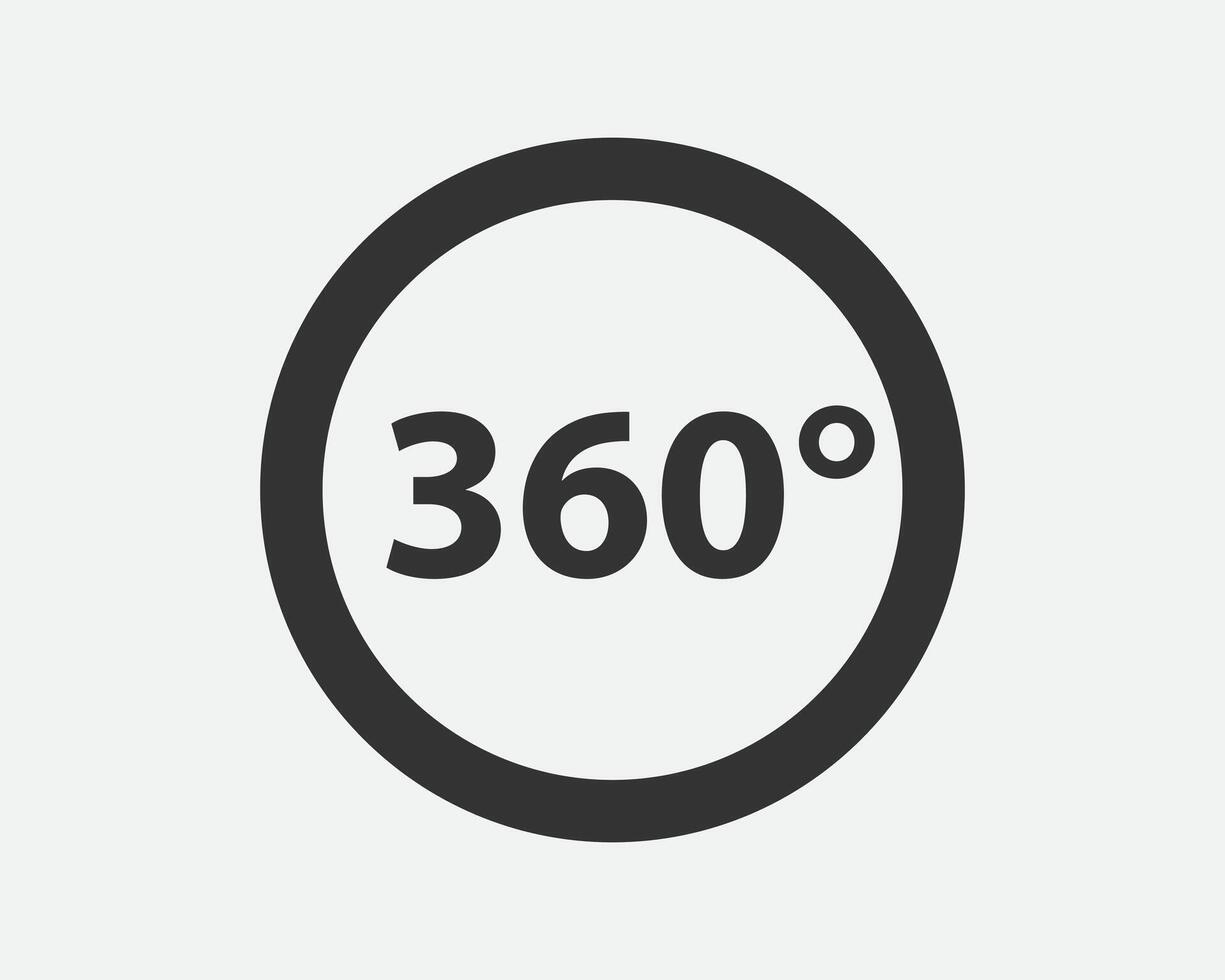 360 degree view icon vector