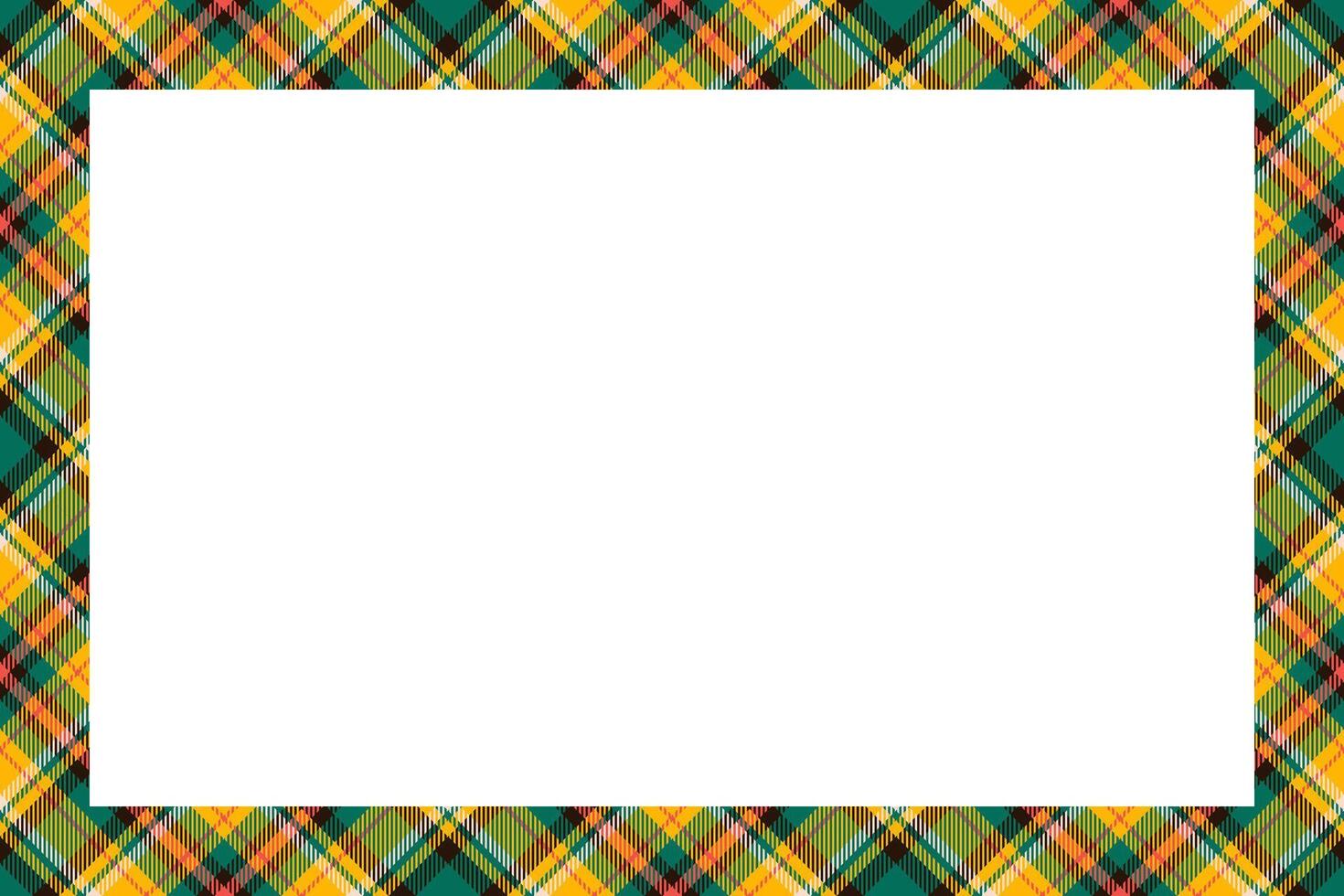 Vintage frame . Scottish border pattern retro style. Tartan plaid ornament. vector