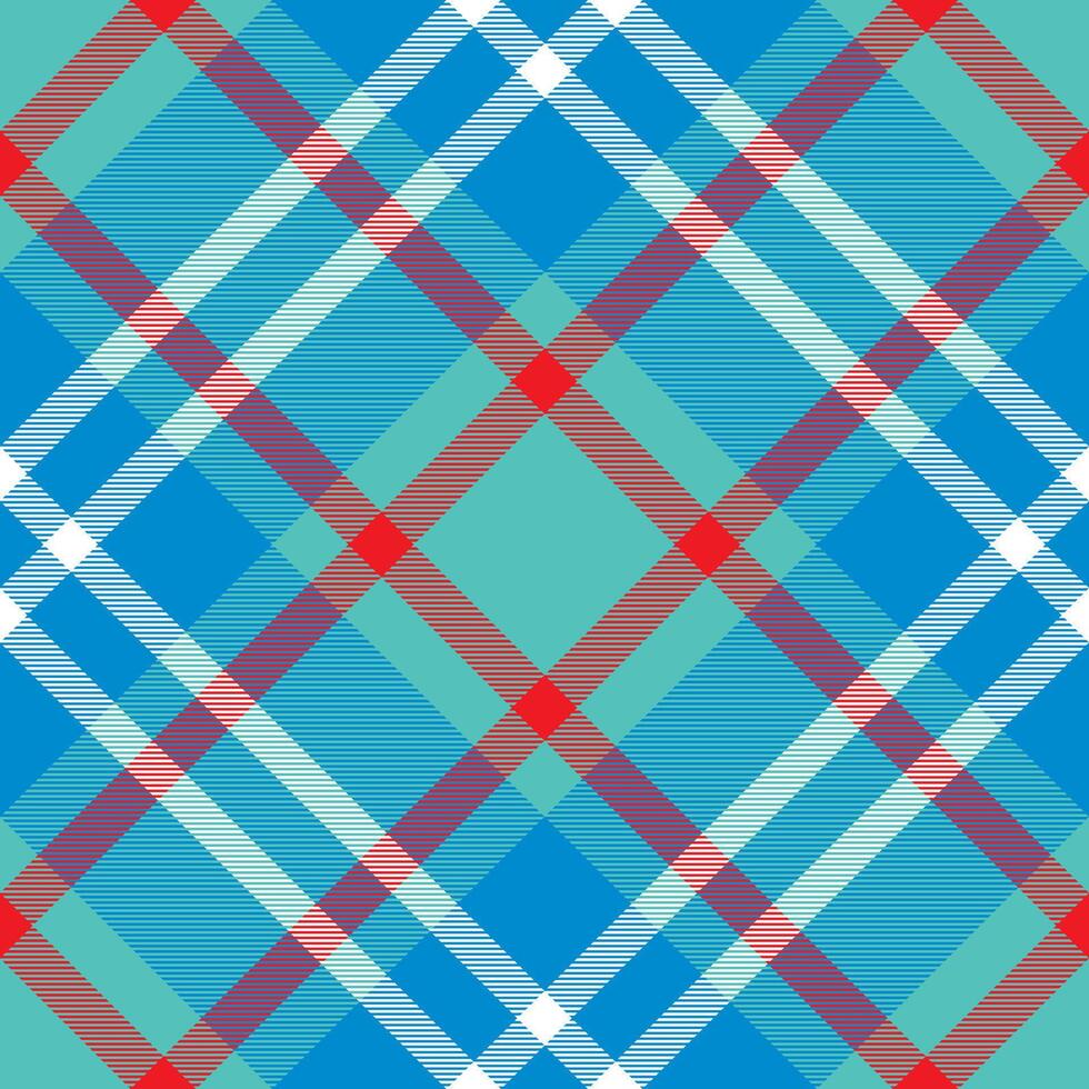 Tartan plaid pattern in blue. Print fabric texture seamless. Check background. vector