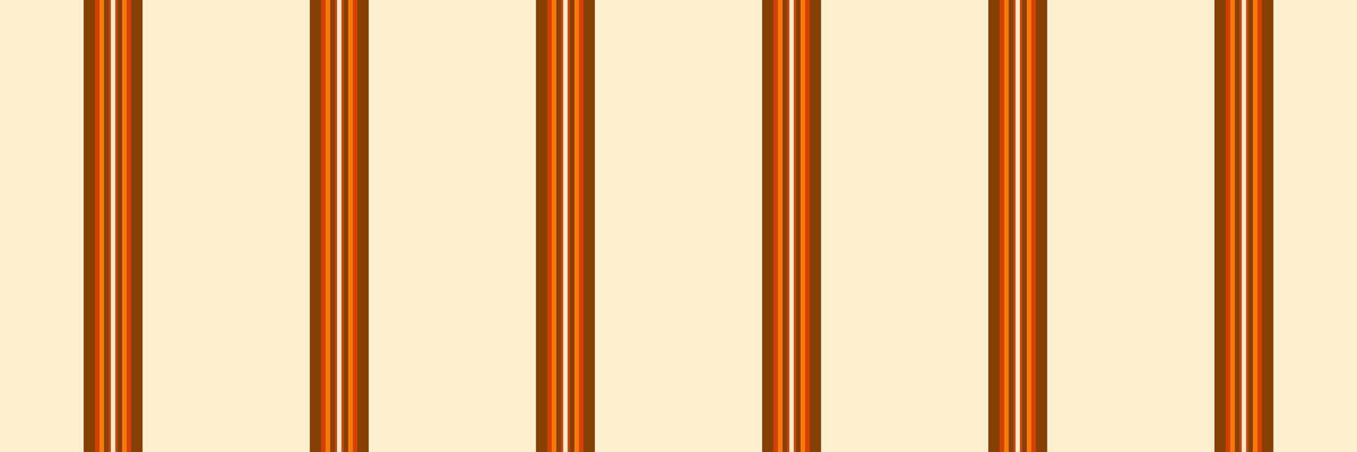 Template stripe background fabric, podium vertical pattern textile. Basic seamless lines texture in orange and blanched almond colors. vector