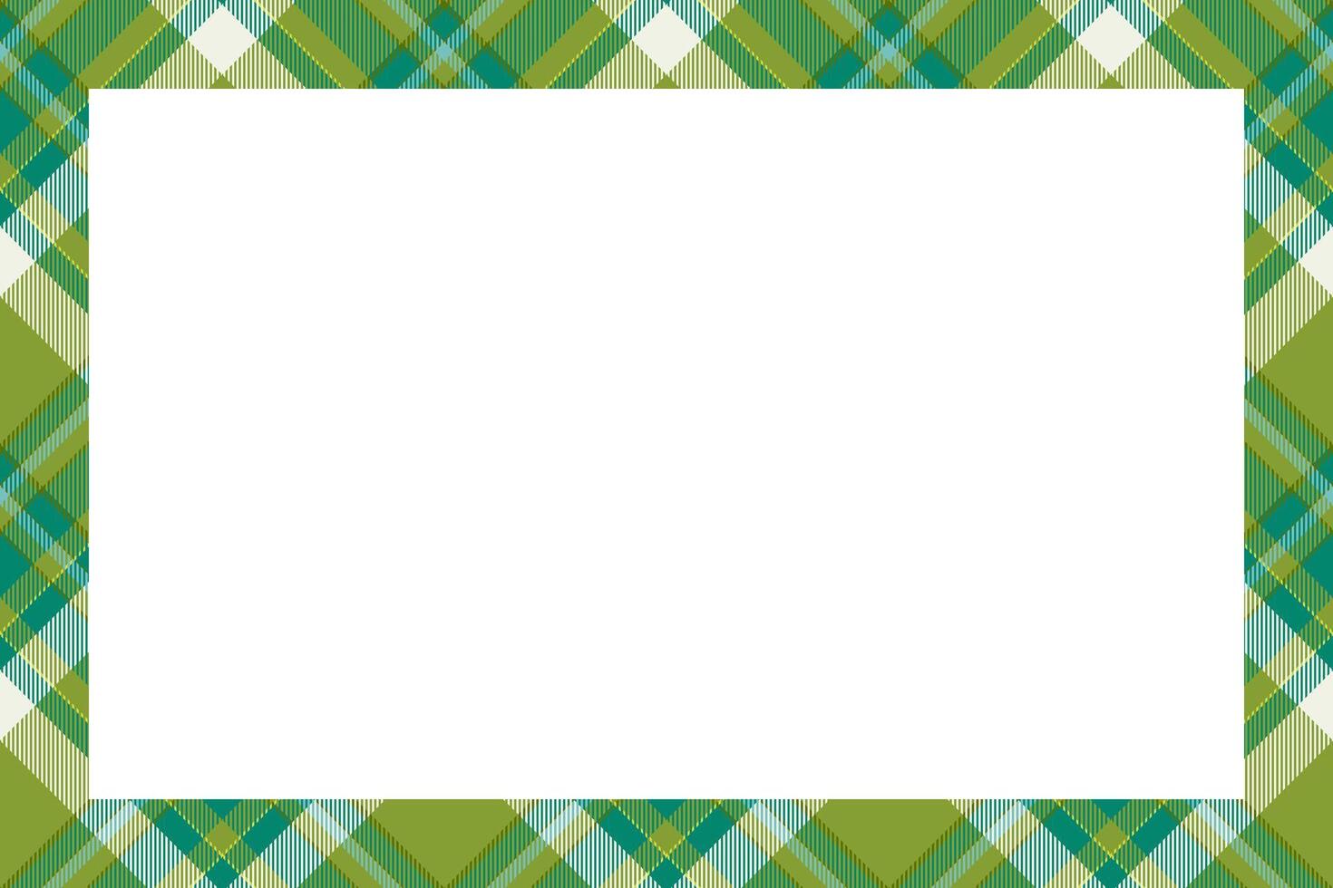 Vintage frame . Scottish border pattern retro style. Tartan plaid ornament. vector