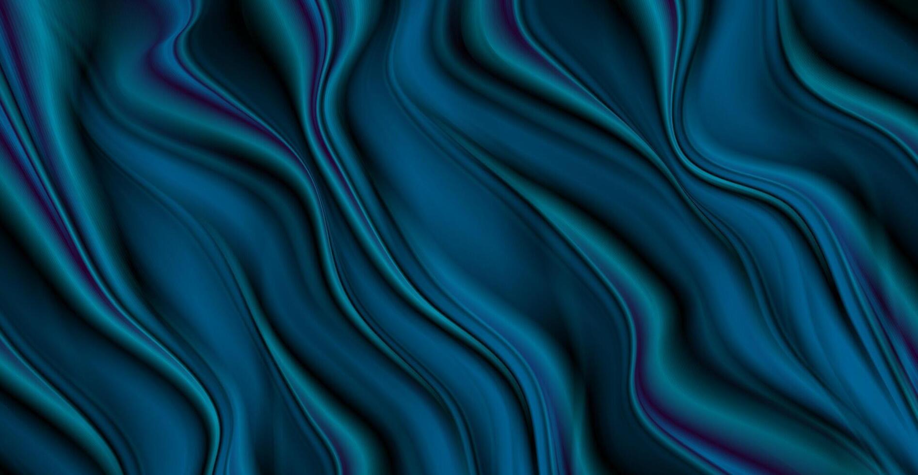 Abstract dark blue smooth liquid waves background vector