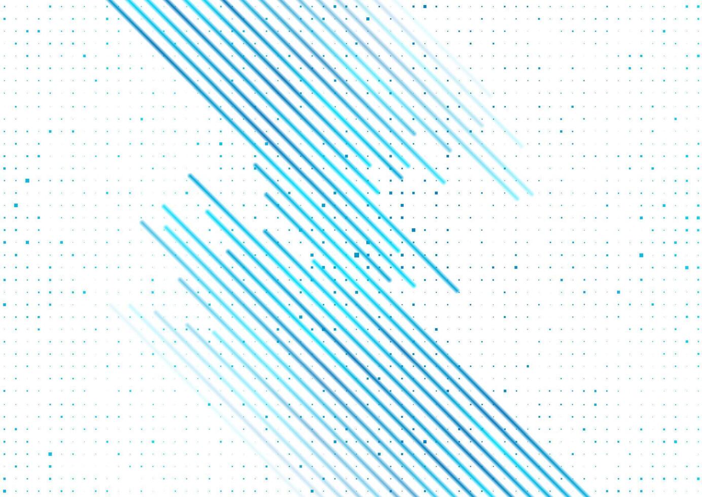 Blue smooth lines and small dots abstract geometry background vector