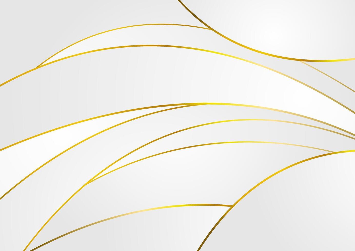 Grey and golden wavy pattern abstract elegant background vector