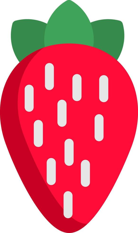 Strawberry Flat Icon vector