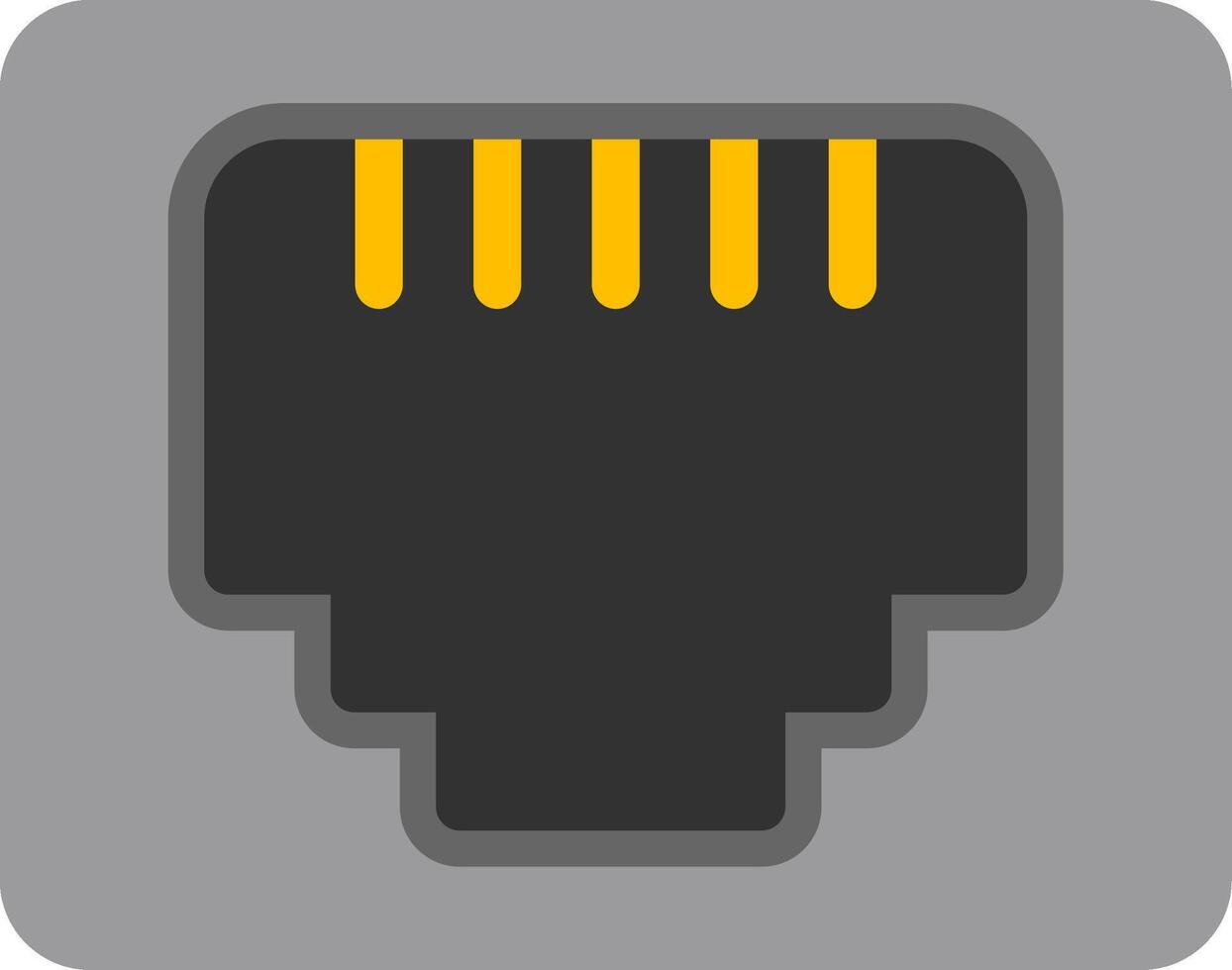 Rj Flat Icon vector