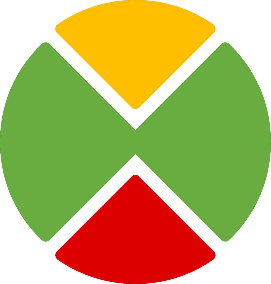 Pie Chart Flat Icon vector